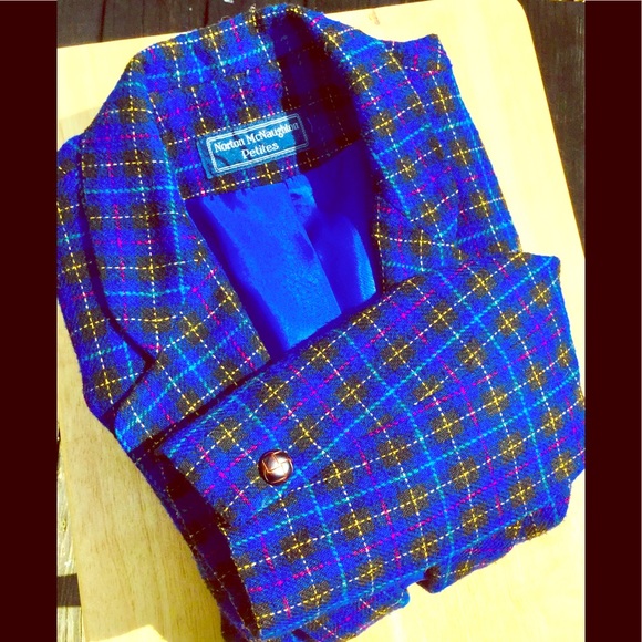 Plaid Blazer Petite Norton McNaughton - Picture 1 of 4